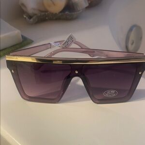 Stylish Gold and Purple Sunglasses